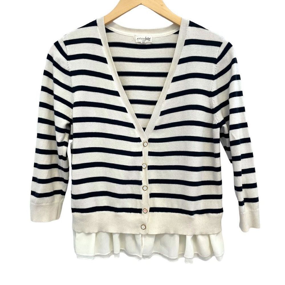 Maison Jules Stripped Cardigan 100% Cotton